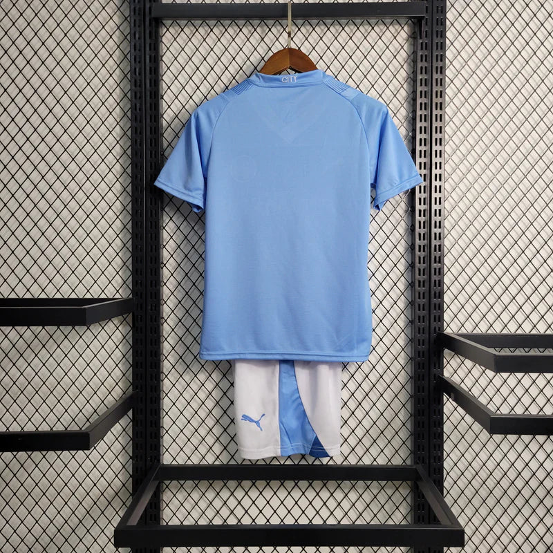 Conjunto Infantil Manchester City 2023/24 - Home - Azul